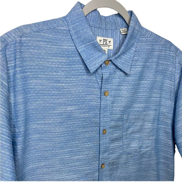 Premium Xpression Go Exploring Men's Short Sleeve Button Up XL 100% Cotton - Picture 1 of 7